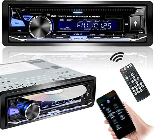 Radio samochodowe Hengweili 1 Din z odtwarzaczem CD/DVD I Bluetooth I FM/RDS/AM Radio I APP Control MP3 USB SD AUX