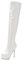 Lroey Reoly Stivali da Donna Sopra Il Ginocchio con Tacco a Spillo, Stivali da Festa Tacco Alto Punta Rotonda Boots Zip Plateau 063 Bianco Numero 40 EU
