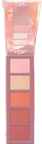 essence peachy BLOSSOM blush & highlighter palette, Rougepalette, Mehrfarbig, 5 Farben, langanhaltend, schimmernd, farbintensiv, matt, vegan, ölfrei, ohne Parfüm, ohne Alkohol, 1er Pack (15g)