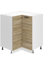 Belini Unterschrank Küche, Küchenunterschrank 90 cm Breite. SNP Küchenunterschrank ohne Arbeitsplatte. Eckschrank Küche mit 1 Tür, Sonoma-Eiche