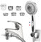 Shower Head Sink-Faucet Bathtub, Hose Sprayer Attachment with 5 Adapters, 79 Hose for Hair Washing, Pet Dog Rinse & Baby Bath, ON/Off Extension for Tub Faucet, Utility Sink, Laundryroom, Garden