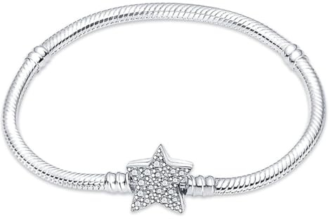 Pandach Armband Damen 925 Sterling Silber, Armbänder Moments Schlangen-Gliederarmband Armkette Valentinstag Muttertag Geburtstags Weihnachten Geschenk für Frauen Freundin Mama CMB051