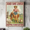 20 x 30 cm And She Lived Happily Ever After Farmer Girl, Vintage-Stil, lustige Dekoration, Poster, Wandkunst, Dekoration, Metallschilder