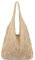 hatisan Häkeltaschen für Damen – Sommer-Strandtasche, ästhetische Hippie-Stricktasche, Hellkhaki, Large