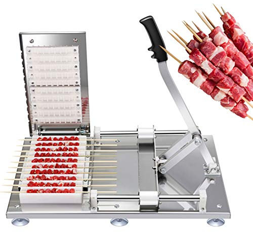 Machine à brochettes de viande de barbecue, brochette de viande de machine à 10 cordes, gadget de fabricant de kebab, machine manuelle de kebab de barbecue de mouton de boeuf