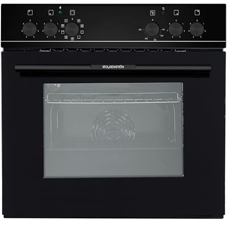 WOLKENSTEIN Einbauherdset WMOC 80 | XL-Garraum 66 Liter | 8 Backofenfunktionen | Eco-Funktion | Energieeffizienzklasse A | Heißluft-Funktion | Grill | 8300 Watt | Ober- und Unterhitze | Umluft