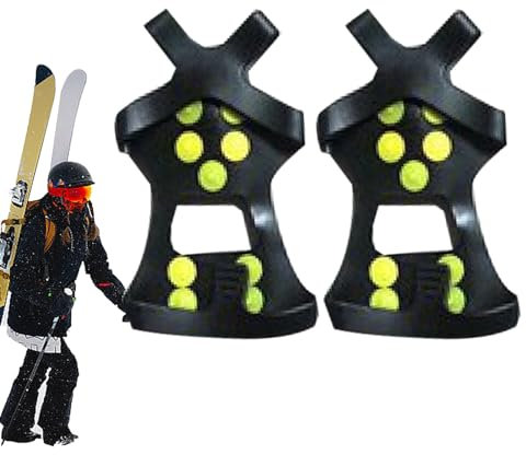 Eisgreifer für Schuhe und Stiefel, Eisstollen, Eisspikes für Schuhe, Stollen für Schnee, rutschfeste Traktionsstollen zum Wandern, EIS-Steigeisen zum Wandern, Spazierengehen Hmltd