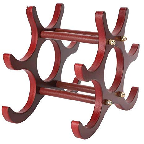 Wooden Wine Rack Display Rack Vertical Wine Bottle Holder Kitchen Storage Organizer Vertical Bottle Rack Storage Rack Can Hold 6 Bottles for Home Decor