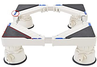 Verstellbarer Waschmaschinenständer, Waschmaschinenständer, Sockel, verstellbarer Kühlschrankständer, höhenverstellbar, für Waschmaschine und Trockner, Anti-Vibration, Länge 30–45 cm, Breite