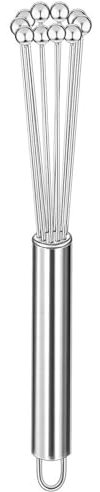 Stainless Steel Ball Whisk | Professional Chefs Stainless Steel Ball Whisk. 10 Inch Whisk Great for Blending, whisking, Beating, and Stirring. Whisks Eggs, Chocolate & Sauce with Ease.