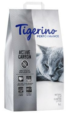 Tigerino - Performance Katzenstreu (Active Carbon) | Babypuderduft | 14L