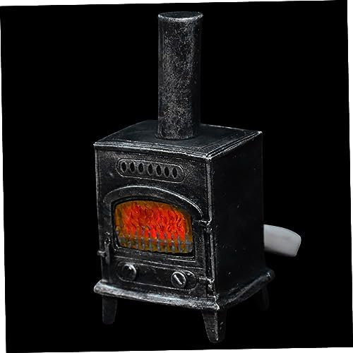 Vaguelly Kamin-Modell-Ornament Aus Harz Miniatur-Kamin-Dekoration Für Puppenhaus Realistische Form Praktisches Und Langlebiges Accessoire Für Puppenhaus-Layout