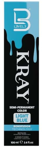 L3VEL3 KRAY Semi Permanent Hair Color 100ml - Light Blue