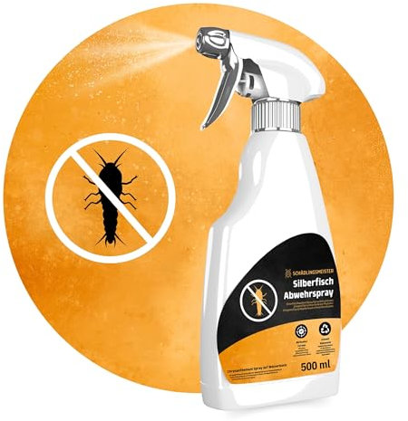 Spray Répulsif Poissons d'Argent - 500 ml - Protection avec Eucalyptus & Extrait de Chrysanthème - Anti-poissons d'argent - Spray contre les poissons d'argent - Élimination efficace