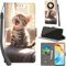 PHINIENLAND Cover per Honor X9b / Honor Magic 6 Lite Case PU Pelle Custodia [Kickstand] [Chiusura magnetica] [Slot per Schede], Portafoglio Flip Custodia per Honor X50 5G,Gatto