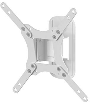 AVF White TV Wall Mount - Multi Position TV or Monitor Bracket for Screens Up to 43 and 20kg - Armed Bracket With Swivel & Tilt - MRL22W