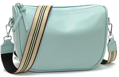 SOGYECS Umhängetasche Damen klein Crossbody Bag kleine Handtasche Damen Tasche Veganes Leder Hellgrün Geschenke für Frauen