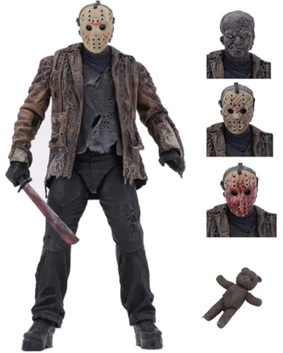 Jilijia Statuetta di Jason Voorhees 18cm Jason Voorhees Figura in Azione in PVC Modello Statuetta Ornamenti da Scrivania Collezione di Halloween Decorazione per Natale Regalo per Fan