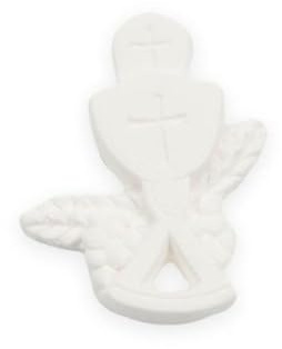 48X Gesso Gessetto CALICE PRIMA COMUNIONE 2x3 cm decorazione BOMBONIERA