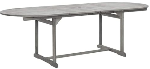 TEKGHUT Garten-Esstisch aus massivem Akazienholz, ausziehbar (160-240) x100x75 cm, Gartentisch für Outdoor-Bereich, rustikaler Charme, langlebiges Hartholz