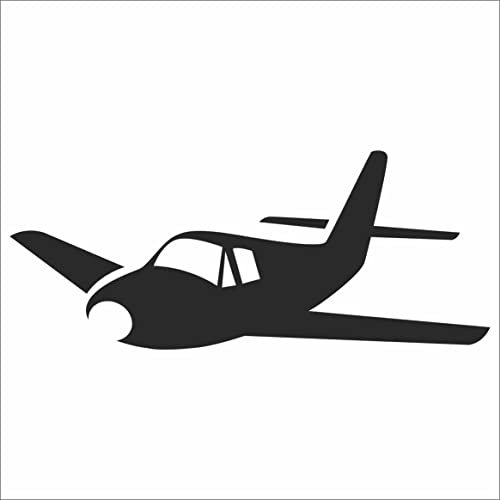 INDIGOS UG Aufkleber - Autoaufkleber - JDM - Die Cut - Airplane Pilot Wings Auto, Truck, Notebook, Laptop, Vinyl - Folie Decal Sticker - schwarz - 152mm x63mm