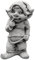 gartendekoparadies.de Gnom der Helfer, Steinfigur Wichtel, H. 40 cm, 12 kg, Grau, frostsicher aus Steinguss für Außenbereich