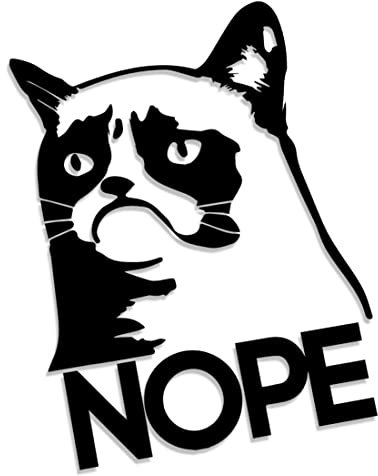 Decus Grumpy Cat Nope // Sticker OEM JDM Style Aufkleber // Sticker OEM JDM Style Aufkleber