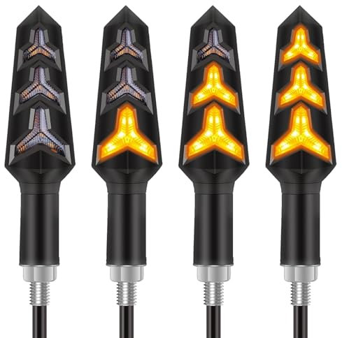 Kinstecks 4PCS Indicatori di direzione per Moto 12V 12 LEDs Bulbs
