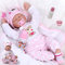HRYEOY Babypuppe, aus weichem Vinyl, Silikon, 55 cm, magnetisch, Mund, Lifelike, für Jungen, Mädchen, Spielzeug zum Aufheben, Weiß, Augen, geschlossen, Baby Doll A3FR