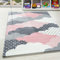 Kinderteppich Kinderzimmer Wolke Design Kinder Teppich Babyzimmer Weicher Flor, Farbe: Pink, Größe: 160 x 230 cm