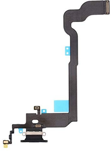 OnlyTech - Connecteur de Charge de Remplacement pour l'iPhone X Noir - Nappe Interne Comprenant Le connecteur de Charge et Le Micro