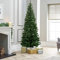 TrendMakers 7ft Green Pine Pencil Slim Artificial Christmas Tree | 820 Branch Tips | With Metal Stand