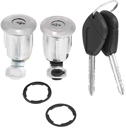 BYARSS Jeu de Serrure de Baril, Jeu de Serrure de Porte de Serrure de Baril avec 2 clés pour Peugeot Partner Citroen Xsara Berlingo