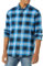 Amazon Essentials Herren Langarmhemd aus Flanell (in Übergröße erhältlich), Schwarz Blau Grau Tartan Plaid, XL