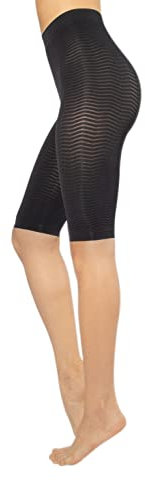 CALZITALY Traitement Anticellulite, Pyjama Sculptant Massage, Gel et Boue Réchauffants à la Cafféine (S-M, Noir - Short)