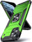DASFOND Designed for iPhone 11 Pro Case, Military Grade Shockproof Protective Phone Case Cover with Enhanced Metal Ring Kickstand [Support Magnet Mount] for iPhone 11 Pro 5.8 inch, Grass Green
