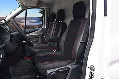 Sitzbezüge passgenau King geeignet für Ford Transit ab 2014/-20 - Kunstleder mit Stoff