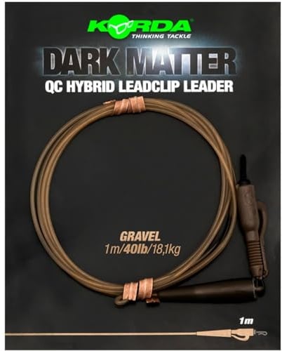 Korda Karpfenmontage für Karpfenbleie 100cm 40lb Dark Matter Leader QC Hybrid Clip