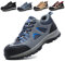 ISOOUS Sicherheitsschuhe Herren Damen Leicht Arbeitsschuhe Stahlkappenschuhe Atmungsaktiv Anti-Smashing Anti-Piercing Grau Blau 41