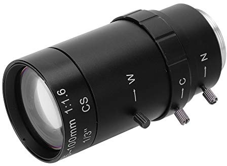 1,3MP Zoom CCTV Objektiv CS Mount Manuelle Blende 5‑100mm, Aluminiumlegierung Ersatzteile für Überwachungskameras – Geringe Verzerrung, Hohe Kompatibilität