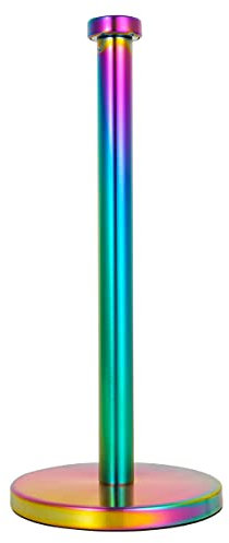 Papierhandtuchhalter, Arbeitsplatte, Regenbogen-Küchenrollenhalter, Edelstahl-Papierhandtuchhalter mit beschwerter Basis, rutschfest, für Küchenrollen