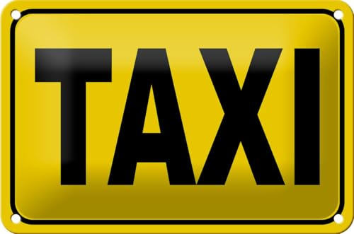 Femer Blechschild Hinweis 18x12cm Taxi Schild deko