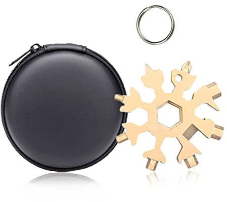 Schneeflocken-Multitool, Schraubenschlüssel, Schneeflocken-Multitool 18-in-1-Multifunktionswerkzeug, Schneeflockenschlüssel, Edelstahl-Handwerkzeuge, Sternanis-Schraubendreher,