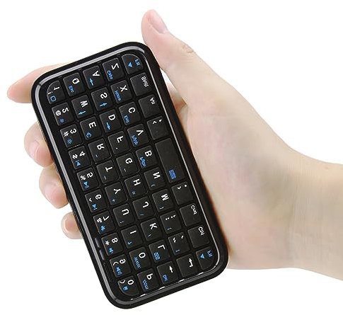 Tastiera wireless super mini ricaricabile senza fili Bluetooth Keybaord, silenziosa e compatta, tastiera da viaggio portatile sottile per computer, iPad, laptop, PC, notebook, tablet, smartphone