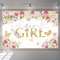 It's a Girl Babydusche Hintergrund Blumen Baby Shower Fotografie Hintergrund Blume Baby Mädchen Party Dekorationen Party Banner Stoffschild Plakat