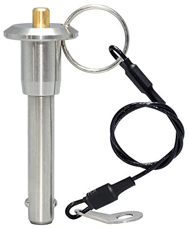 AUZHU - PLB - Pollice - Perni di bloccaggio acciaio INOX Perni autobloccanti a sfere Perni a sgancio rapido Perni a molla, Perni di posizionamento Spillette Dimensione: M 1 pollici - L 4 pollici
