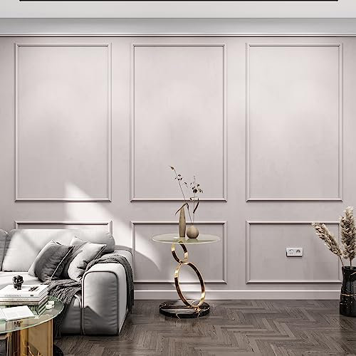Birdeco Wall molding kit Set pre-Cut, Ready to Assemble, Glue Installed | 3 Top 3 Bottom Frames