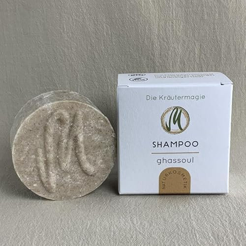 Kräutermagie - Festes Shampoo Ghassoul 75g - für trockenes, lockiges oder geschwächtes Haar