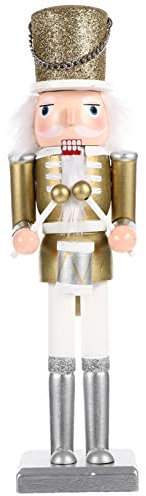 Amosfun Soldado Cascanueces Navideño Decoración de Mesa de Navidad Figura de Cascanueces de Madera