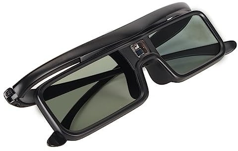 Vikye Active Shutter 3D Glasses 144Hz Refresh, Rechargeable, DLP Link, High Light Transmission, Long Battery Life, Nearsighted Compatible